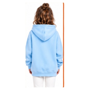 Sweat-shirt à capuche en polaire bleu pour bébé fille, avec cordon de serrage, idéal pour Noël et les fêtes d'hiver, vente en gros, personnalisation OEM/ODM, vêtements pour enfants - Product Image 6