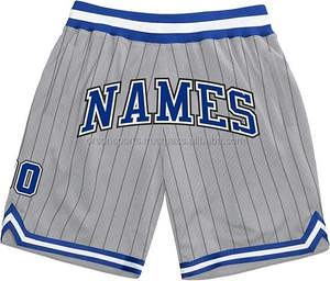 Muestra de apoyo Ropa deportiva transpirable de secado rápido Pantalones cortos de baloncesto para hombres Malla de doble capa con bolsillo frontal Conjuntos de logotipo personalizado - Product Image 6