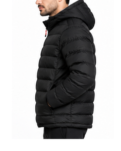 Blazer de costume ajusté pour homme, coupe slim, en coton enduit, avec fermeture éclair, coupe-vent, idéal pour le travail et la saison hivernale, style doudoune. - Product Image 6