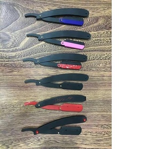 High Quality Grooming Tool Barber <b>Razor</b> Durable Steel <b>Blade</b> Barber <b>Razor</b> Easy Grip Barber <b>Razor</b> - Product Image 3