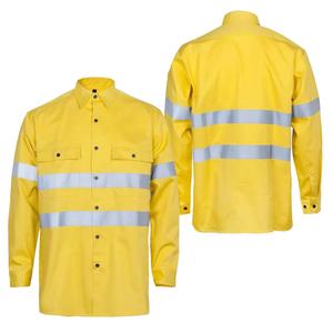 Durable Industrial Safety Jacket <b>Pants</b> Set Fluorescent Polyester <b>Thermal</b> Workwear Reflective Flame-Retardant for Worker - Product Image 3