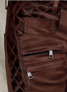 กางเกงหนังสีแดงเข้ม Outlaw Burnt Maroon - Product Image 5