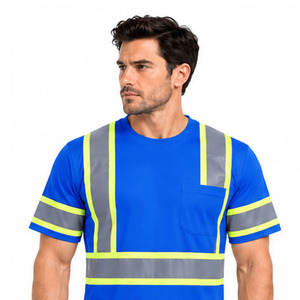Camisetas de trabajo de alta visibilidad EAZWEARS para hombre, proveedor mayorista, fabricante, personalizadas OEM ODM, etiqueta privada, ropa de trabajo de seguridad al por mayor - Product Image 3