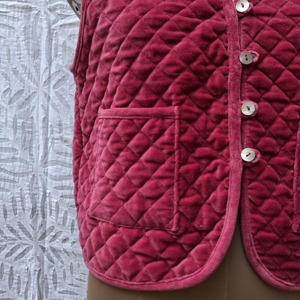 Gilet traditionnel en velours pour femme, respirant, écologique, col en V, fermeture pull-over, vêtement d'extérieur décontracté automne/hiver, Rajasthan - Product Image 3