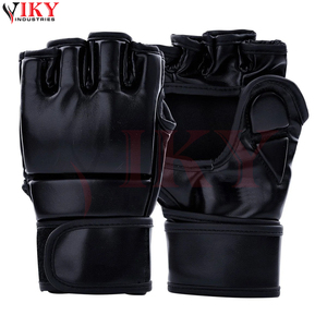 Produit tendance, couleur noire unie, qualité supérieure, prix de gros, vêtements de sport pour la lutte, impression de logo personnalisée, gants de boxe MMA - Product Image 2