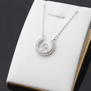 Collier en argent S925 avec perle, pendentif pour clavicule, accessoires de bricolage, style européen américain, composants de bijoux coréens - Product Image 5