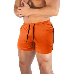 High Quality Solid Quick Dry Breathable Casual GymWear WorkWear Cotton/Polyester Plain Color <b>Elastic</b> Waist Men's Fitness Shorts - Product Image 3