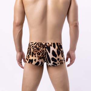 Leopard Print Underwear <b>Boxer</b> Briefs Low Rise Breathable Men's <b>Trunks</b> Shorts Soft and Skin Friendly Underpants Wear-Resistant - Product Image 4