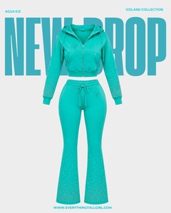 <b>Womens</b> Premium Hooded <b>Sweatsuit</b> with Modern Seam Details Loose Fit Trousers and Personalized Logo Manufacturing <b>for</b> Apparel - Product Image 5