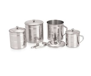 Juego de Recipientes de Almacenamiento de Acero Inoxidable Pulido, Ecológico, para Cocina, Restaurante, Catering, Apto para Camping, para Regalos - Product Image 3