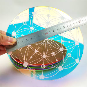 Base de centre de table en acrylique personnalisable, artisanat spirituel holographique, Art Déco, décoration d'intérieur, Géométrie Sacrée, Méditale - Product Image 5