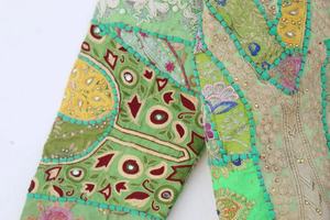 Patchwork algodón bordado púrpura chaqueta Hippie Patchwork chaqueta Mujer - Product Image 6