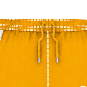 Golden <b>Yellow</b> White Rugby <b>Shorts</b> Elastic Waist Drawstring Athletic Performance Training Match Team Sportswear Lightweight Rugby - Product Image 6