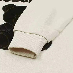 Felpa girocollo personalizzata con logo ricamato, motivo orso invernale, felpa unisex foderata in pile, oversize. - Product Image 5