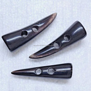 Accesorios de moda de lujo hechos a mano Tayyab, botón de palanca de cuerno de la India para correas para decoración de ropa con tela de Metal - Product Image 1