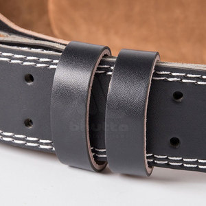 Ceinture de musculation réglable en cuir véritable pour la protection de la taille, ceinture de musculation en cuir personnalisée pour la salle de sport - Product Image 3