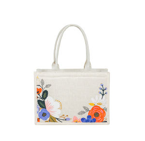 Sac fourre-tout en toile personnalisé imprimé, en coton biologique recyclé, grand format, réutilisable, pour le shopping - Product Image 1