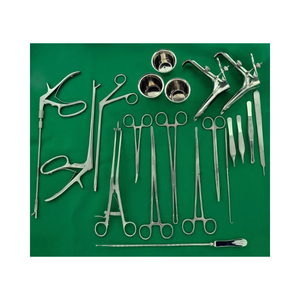 Ensemble d'instruments de colposcopie de 20 pièces, outils chirurgicaux d'examen gynécologique, kit de plateau en acier inoxydable, ensemble d'instruments de colposcopie - Product Image 1
