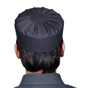 Gorro de Oración Musulmán de Alta Calidad al por Mayor, de Algodón Puro/Poliéster, Estructura Rígida, Gorro Kufi para Hombre, Tocado Islámico para Hajj y Umrah - Product Image 6