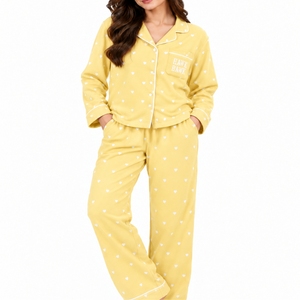 Conjunto de Dos Piezas para Mujer, Top sin Mangas con Cuello en V y Pantalones de Estar por Casa, Cierre con Cordón, Tela Satén, Secado Rápido y Transpirable - Product Image 1