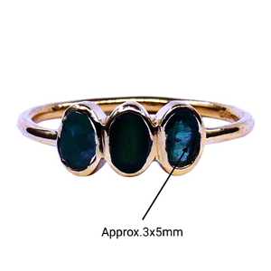 Anniversary 925 Sterling <b>Silver</b> Gold Plated Bezel Set <b>Emerald</b> Gemstone Women's Classic <b>Ring</b> with GDTC Certificate - Product Image 2