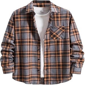 Nouvelle Chemise Décontractée en Flanelle Unie pour Homme, Écologique, Respirante, Manches Longues, Bouton Unique, Vente en Gros OEM, Haute Qualité, Automne - Product Image 6
