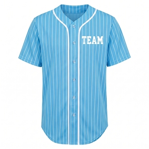 Camiseta Deportiva Personalizada al por Mayor para Equipos de Béisbol, Uniforme Ligero y Transpirable con Estampado Digital, 100% Poliéster, Manga Corta - Product Image 1