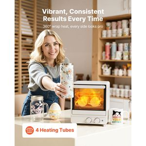 Forno per sublimazione da 13 Qt per bicchieri da 20 oz, 50 pellicole termoretraibili, 1 nastro, 2 guanti termoresistenti - Product Image 2