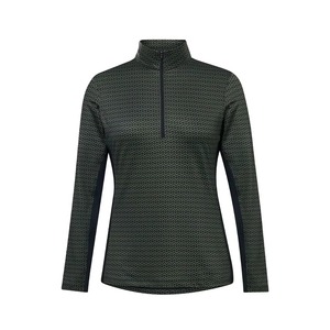 Haut d'équitation pour femme à manches longues, imprimé géométrique, fermeture éclair, respirant, tricoté, taille mi-haute, séchage rapide, léger - Product Image 5