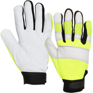 Guantes de Trabajo Blancos de PU con Malla Amarilla de Alta Visibilidad y Diseño Duradero, Ropa de Invierno Elegante, Diseño Personalizado, Venta al Por Mayor - Product Image 2