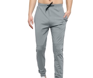 Pantalones Deportivos para Hombre, Color Gris, Cintura Elástica con Cordón, Bolsillos Laterales, Tejido Transpirable, Peso Medio, para Otoño - Product Image 4