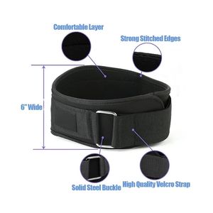 Ceinture de musculation en néoprène à boucle auto-agrippante, design ergonomique profilé, robuste, pour entraînement de force professionnel - Product Image 3