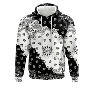 Streatwear Wholesale Sublimation Print Pullover Hoodies Custom Sportswear Floral Print Casual Hoodies <b>for</b> Unisex 100% Fleece - Product Image 6