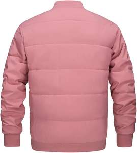 Blouson aviateur matelassé d'hiver pour homme grande taille avec fermeture éclair complète en fourrure de mouton respirant et coupe-vent chaud pour le travail décontracté et athlétique - Product Image 2