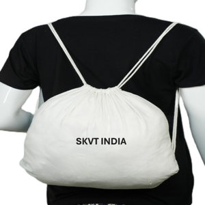 High Quality Reusable <b>Waterproof</b> Canvas Cotton <b>Drawstring</b> Backpack Customized Logo Personalized Print 23L Capacity Beach - Product Image 4