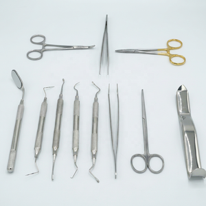 Ensemble d'instruments de chirurgie buccale de base, 11 pièces, kit chirurgical dentaire, acier inoxydable, ensemble de chirurgie buccale réutilisable - Product Image 1