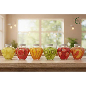 500ml PET <b>Plastic</b> Heart-Shaped Bottle with Aluminum Screw <b>Cap</b> OEM Beverage Packaging From Vietnam for Milk Tea Juice Coffee - Product Image 2