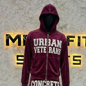 Ensemble de survêtement zippé personnalisé pour homme, style streetwear tendance, deux pièces, confortable pour la gym, le jogging et les activités sportives - Product Image 2