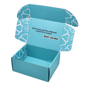 Ocean Calm Wellness Self Care Reusable Subscription <b>Box</b> with Recyclable <b>Kraft</b> Corrugated Gift Packaging and Custom Logo - Product Image 1