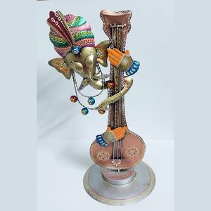 Escultura Decorativa Premium de Ganesh Ji con Sitar para Elevar el Ambiente Ejecutivo, Ideal para Decoración de Escritorio de Oficina y Área de Estudio - Product Image 6