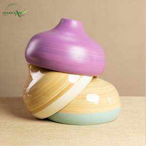 โคมไฟห้อยเพดานทำมือจากไม้ไผ่ทรงโมเดิร์นเรียบง่าย รุ่นออโรร่า พร้อมฝาครอบแสง - Product Image 6