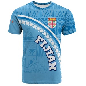 T-shirt homme bleu île à motif géométrique, manches courtes, col rond, coupe classique, décontracté, respirant, en polyester, logo imprimé sur le devant 2026 - Product Image 2