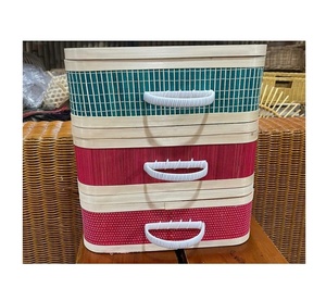 Stylish Brown Rattan Carry-On Expandable Suitcase <b>With</b> Spinner <b>Wheels</b> Lightweight Golden <b>Lock</b> Finish Ideal For Female Travelers - Product Image 1