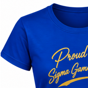 Camiseta de la Hermandad Femenina Sigma Gamma Rho, Logotipo Gráfico Griego Personalizado, Manga Corta, Cuello Redondo, Algodón, Ropa Casual de Calle, Venta al Por Mayor - Product Image 5