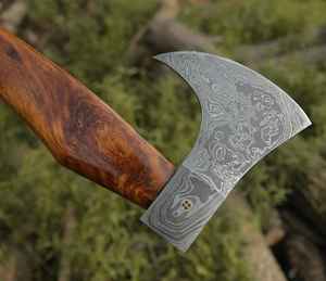 Hacha de Acero de Damasco Hecha a Mano de Primera Calidad, Precio al por Mayor, para Camping, Hacha Industrial Personalizada de Alta Calidad, OEM/ODM - Product Image 3