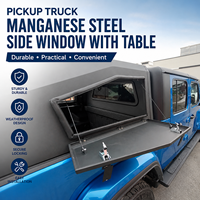 Capot de camionnette en aluminium incliné pour le sport, avec accès latéral, pour Jeep Gladiator 5 pieds de large (citerne courte), installation sans perçage