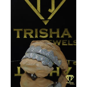 Iced Out Hip Hop Grillz VVS Moissanite Diamond 925 Sterling Silver Custom Luxury Mouth Jewelry By Trisha Jewels - Product Image 6