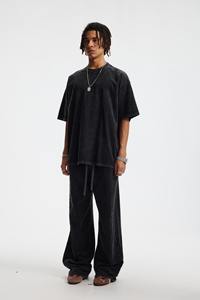 T-shirt Homme Été 100% Coton Col Rond Manches Courtes Coupe Oversize Streetwear Épaules Tombantes – Nouvelle Collection Promotionnelle - Product Image 4