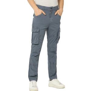 กางเกงยีนส์คุณภาพสูงสำหรับผู้ชาย กางเกงยีนส์คาร์โก้แบบสั่งทำ กางเกงยีนส์เดนิมทรงหลวมสบายๆ กางเกงคาร์โก้ขาตรงลำลองสำหรับออกกำลังกาย รับผลิตแบบ OEM - Product Image 1