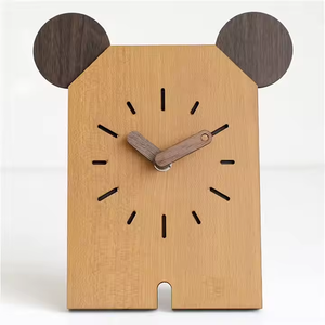 Modern Cute Wood Clock for Kids' Room Decor Viet Nam's Hot Sale Wholesale <b>Desktop</b> <b>Stand</b> Clocks Competitive Price Souvenirs Gifts - Product Image 4